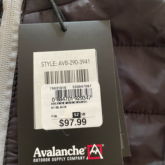 Avalanche, quilted hoody, girl xl - Picture 9 of 9